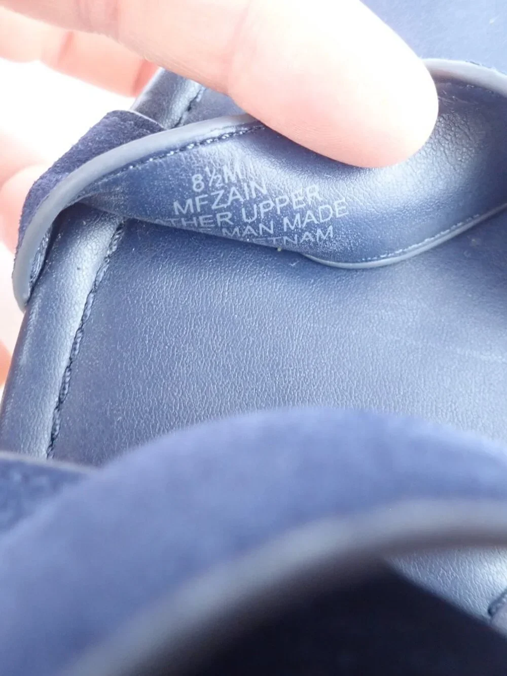 Marc Fisher Mfzaine Women's 8.5 M Navy Blue Suede Espadrille Wedge Heel Sandals